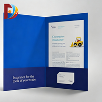 Pochette de présentation personnalisée couleur pour entreprise, papier 128g 157g 200g 250g, impression haute définition, marquage à chaud, logo personnalisé pour brochure