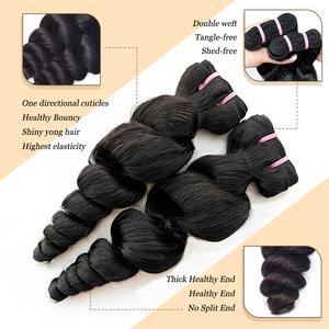 Brazilian Loose <b>Deep</b> <b>Wave</b> Hair Bundles 100% Unprocessed Human Virgin Hair Bundles Multiple length options Hair Weaving - Product Image 2