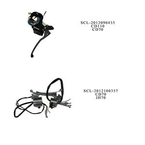 Venta al por mayor de fábrica, interruptor de mango plateado clásico para motocicleta clase A, interruptor de palanca de mango izquierdo y derecho, apto para CD70 JH70 - Product Image 2