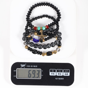 Pulsera de Cuentas con Estrella Bohemia, Chapada en Oro, Resina Acrílica, Joyería de Moda Unisex HY-2671-1 - Product Image 4