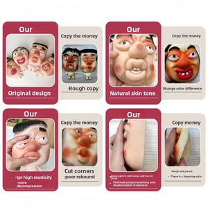 Funny and Quirky Plastic <b>Little</b> Toys Odd and Peculiar Stress-relieving Squeeze-and-press Fast-rebound Mask Dolls - Product Image 4