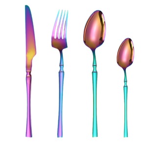 Cross Border Stainless Steel <b>Knife</b> Set Slim Waist French Style Gold Mirror Polished Wedding <b>Dinner</b> <b>Knives</b> - Product Image 4