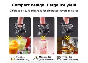 Fabricante de cubitos de hielo automático comercial y doméstico 80kg/24h Máquina de cubitos de hielo cuadrados pequeños eléctricos para uso en exteriores Precio - Product Image 6