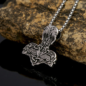 Collar con colgante de martillo de Thor de acero inoxidable yunnique, joyería de estilo nórdico vikingo para hombre, regalo para él - Product Image 2