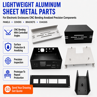 Pièces en tôle d'aluminium léger 5052/6061/6063 pour boîtiers électroniques, pliage CNC, composants de précision anodisés BERGEK
