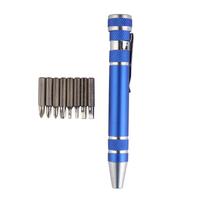 Kit d'outils multi-usages portable 8 en 1, mini tournevis de poche, ensemble de tournevis promotionnel personnalisé pour cadeaux d'affaires