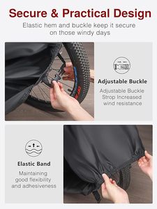 Housse de protection imperméable <span class=keywords><strong>pour</strong></span> vélo enfant, protection solaire contre la poussière UV, <span class=keywords><strong>pour</strong></span> l'extérieur, avec trou de verrouillage, route de montagne électrique - Product Image 4