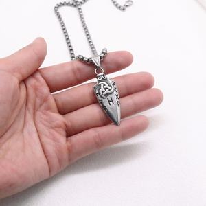 Collar de Acero Inoxidable 316 Estilo Hip-Hop, Colgante de Dardo, Joyería de Moda para Hombre y Mujer, Uso Diario - Product Image 2