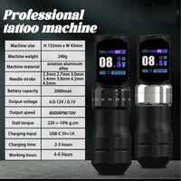 Machine à tatouer sans fil Kissure, stylo à tatouer avec 7 longueurs de course réglables de 2,3 à 4,5 mm, batterie 2000 mAh, maquillage corporel pour les tatoueurs