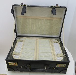 <span class=keywords><strong>Valise</strong></span> à roulettes en cuir à <span class=keywords><strong>2</strong></span> <span class=keywords><strong>roues</strong></span> pivotantes de style vintage pour <span class=keywords><strong>cabine</strong></span> - Product Image 6