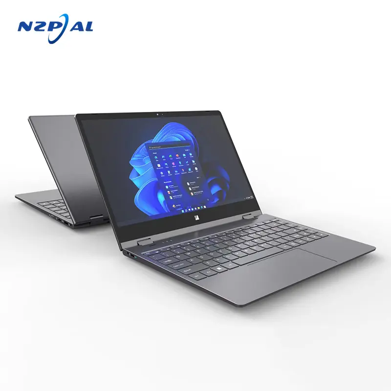Laptop layar sentuh 14 inci 2 dalam 1, komputer lipat 360 derajat YOGA 8GB 16GB RAM DDR4 Win11 Laptop Mini ramping layar sentuh