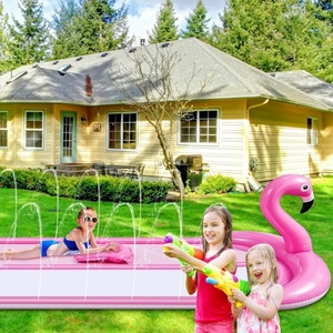 PVC Inflatable Flamingo Water <b>Slide</b> 610*168 CM with Two Skate Board for Kids Summer Outdoor Lawn Playing Water Fun - Product Image 5
