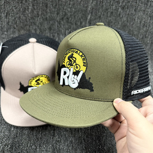 Casquette YP Yupooong 6006 personnalisée à 5 panneaux, visière plate, style camionneur, en coton vintage brodé, réglable avec <span class=keywords><strong>fermeture</strong></span> <span class=keywords><strong>snapback</strong></span> - Product Image 3