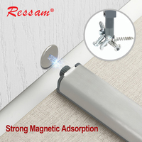 Ressam Amortisseur magnétique en métal de 120mm avec dispositif anti-chute Attrape-porte d'armoire