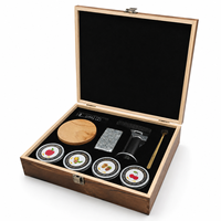 Kit de fumage pour cocktails au whisky Premium 4 Favors avec torche et coffret cadeau en bois pour homme, idéal pour gravure laser