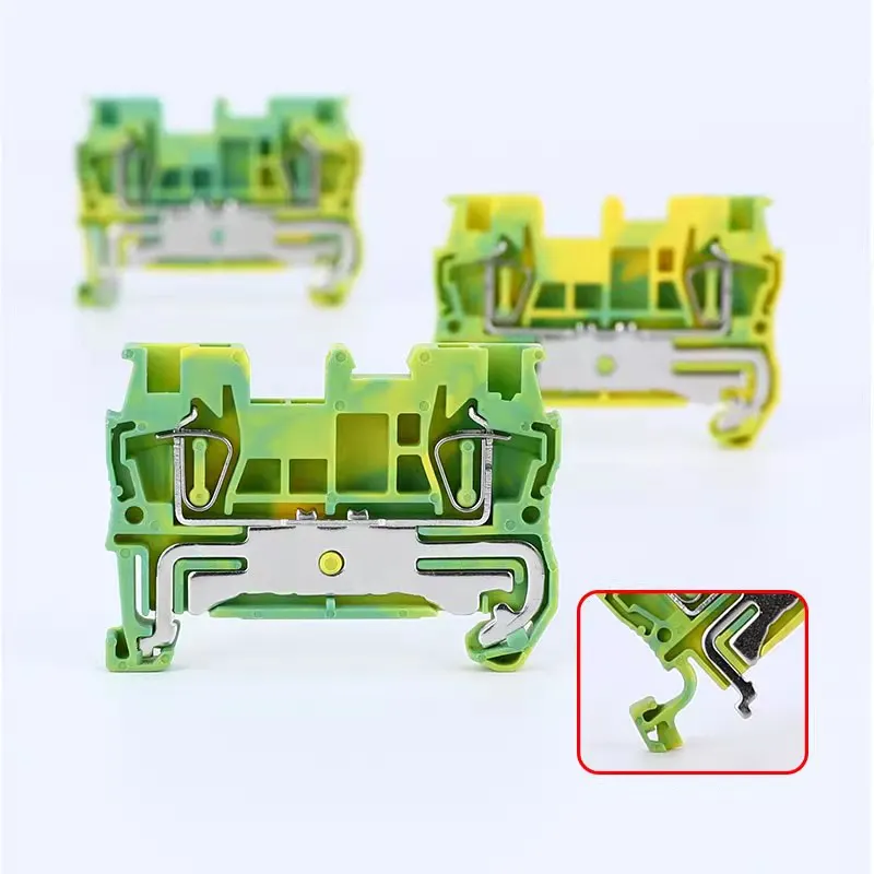 ST1.5-PE din rail type spring ground terminal block Return cage quick terminal 2.5mm connector