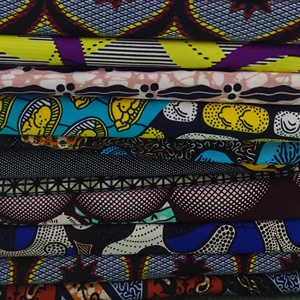 Tissus en coton véritable Wax Africain de haute qualité, fabriqués en usine, 2026 Ankara Real Gold Wax Ghana Block Pint, imprimés Wax dorés authentiques, Pagnes - Product Image 3