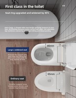 Siège de toilette intelligent en céramique avec bidet automatique, chauffage intégré, cuvette carrée, réservoir d'eau intégré, fixation au sol, siphon en S, capteur de pied