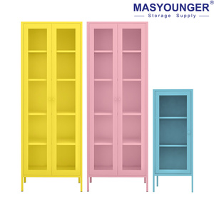 Easy Assembly Freestanding Steel Colorful <strong>Wardrobe</strong> Cabinet Large Capacity Modern Bedroom Storage for Apartment Home Furniture - Product Image 1