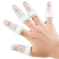 Attelle d'articulation de doigt fixe avec matériau respirant pour la récupération et l'immobilisation des fractures