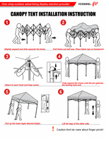 Tente de stand d'exposition professionnelle sur mesure 10x10 pieds, gazebo robuste en Oxford 300D résistant au vent avec structure en aluminium