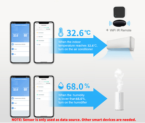 Sensor <span class=keywords><strong>de</strong></span> Temperatura y Humedad Tuya, Monitoreo Remoto por WiFi a través <span class=keywords><strong>de</strong></span> la Aplicación, Hogar Inteligente, <span class=keywords><strong>Control</strong></span> Remoto WiFi SmartLife, Compatible con Alexa y Google Assistant - Product Image 4
