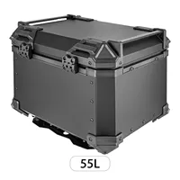 Boîte à bagages arrière pour moto 55L en PP, noire, avec serrure, universelle pour BMW R1200GS R1250GS R1200GS 1200 GS LC ADV