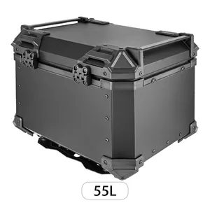 Boîte à bagages arrière pour moto 55L en PP, noire, avec serrure, universelle pour <span class=keywords><strong>BMW</strong></span> <span class=keywords><strong>R1200GS</strong></span> R1250GS <span class=keywords><strong>R1200GS</strong></span> 1200 GS LC ADV - Product Image 3