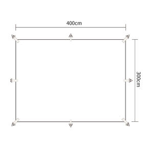Tente de camping YGY 150D Oxford noire PU5000mm+ UPF50+ avec pare-soleil 3x4m, ouverture rapide automatique, une chambre, été - Product Image 2