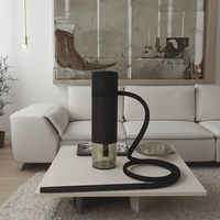Chicha électronique portable moderne et durable pour voiture, avec tuyau en acrylique carré laqué givré, plusieurs modèles disponibles