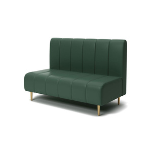 Juego de Muebles de Café de Lujo Moderno con Sillas de Cuero Verde Esmeralda, Mesas con Tapa de Mármol y Sillas con Detalles en Dorado - Product Image 5