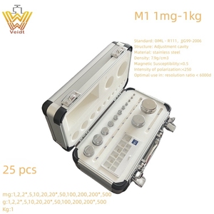 Juego de Pesas Patrón de Calibración Veidt Weighing E2 F1 F2 M1, 1mg-5kg, 28 Piezas, para Básculas de Precisión de 0.1g y Balanzas de Laboratorio - Product Image 6