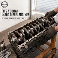 Vilebrequin en acier forgé pour moteur diesel Yuchai L4700 robuste, référence L4700-1005001, pièces automobiles en gros de Chine