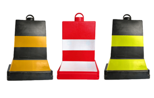 Nuovo stile giallo & nero traffico di plastica PE barriera stradale impilato sistema di barriera Barrera De Trafico - Product Image 6