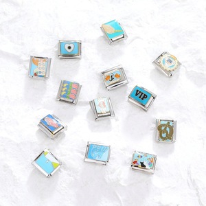 Série italienne d'accessoires de bracelet tendance en bleu de style dessin animé - Accessoires de bracelet modulaires créatifs - Product Image 4
