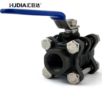 Válvula de Bola de Acero Fundido/Acero al Carbono de Tres Piezas con Rosca Interna y Brida para Soldadura de Gas, Diseño OEM CFire Safe, PN16-PN64 para Tuberías