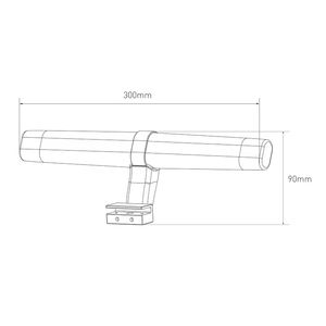 Prix attractif, éclairage de salle de bain moderne en chrome IP44 7W 230V, montage en surface, lampe LED pour miroir avant - Product Image 4