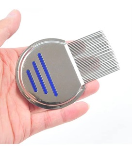 Peines de acero inoxidable de alta densidad para mascotas al por mayor, para limpieza de pelo y eliminación de pulgas y piojos - Product Image 2