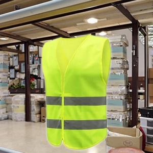 Chaleco Reflectante de Alta Visibilidad en Tela de Poliéster Tejida, Ropa de Seguridad Vial con Logotipo Personalizable - Product Image 1