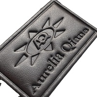 Étiquettes de vêtements en cuir véritable, logo de marque personnalisé, gaufrage, écologiques, couleur et taille personnalisées pour vêtements et chaussures