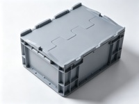 Bac de manutention robuste à base renforcée, boîte en plastique norme UE, conteneur Euro empilable, bac de rangement en plastique pour pièces industrielles