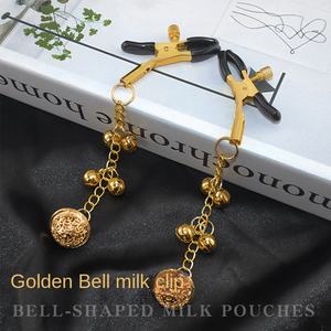 성인용 친밀감 장난감 SM 골든 벨 니플 클램프 요니 클램프 체인 태슬 클립 - Product Image 2
