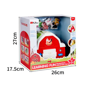 Jouet éducatif musical EPT sur le thème des animaux de la ferme pour les tout-petits <span class=keywords><strong>avec</strong></span> lumières et sons, jeu d'association de formes et développement de la motricité fine - Product Image 5