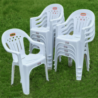 Fauteuil de Jardin et Terrasse Empilable en Plastique Blanc pour Vente en Gros – Chaises de Plage en Plastique