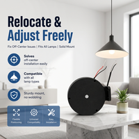 Enrouleur de cordon de lampe de plafond rétractable réglable Mella avec ressort autobloquant, fil SJTW de 1,5 mètre pour cuisine et salle à manger