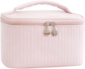 Cream Texture PU Make up Bags Portable Cosmetic Organizer Storage Bag Case Waterproof Toiletry Bag - Product Image 1