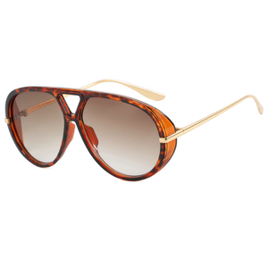 Gafas de Sol de Aviador Extra Grandes Vintage con Lentes Naranjas UV400 de Moda, las Más Vendidas de Fábrica, para Mujer, Transparentes, Gafas de Sol al por Mayor - Product Image 3