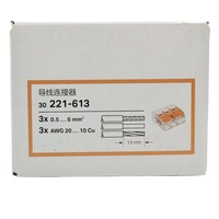 Connecteur de raccordement 221-612 613 615 6mm² avec leviers, bornier 612 613 615 450V, coque transparente, 221 2 3 5 pôles