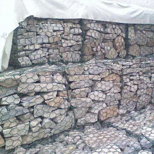 Heavy Mesh Fence Pvc Coated Gabions Boxs Galvanized Gabion Wall Cages Box