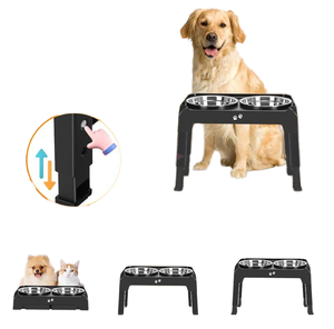 Bán Buôn Cao Con Chó Thực Phẩm Bát Có Thể Điều Chỉnh Chiều Cao Đứng Thép Không Gỉ Con Chó Và Chậm Cho Ăn Con Chó Bát - Product Image 2